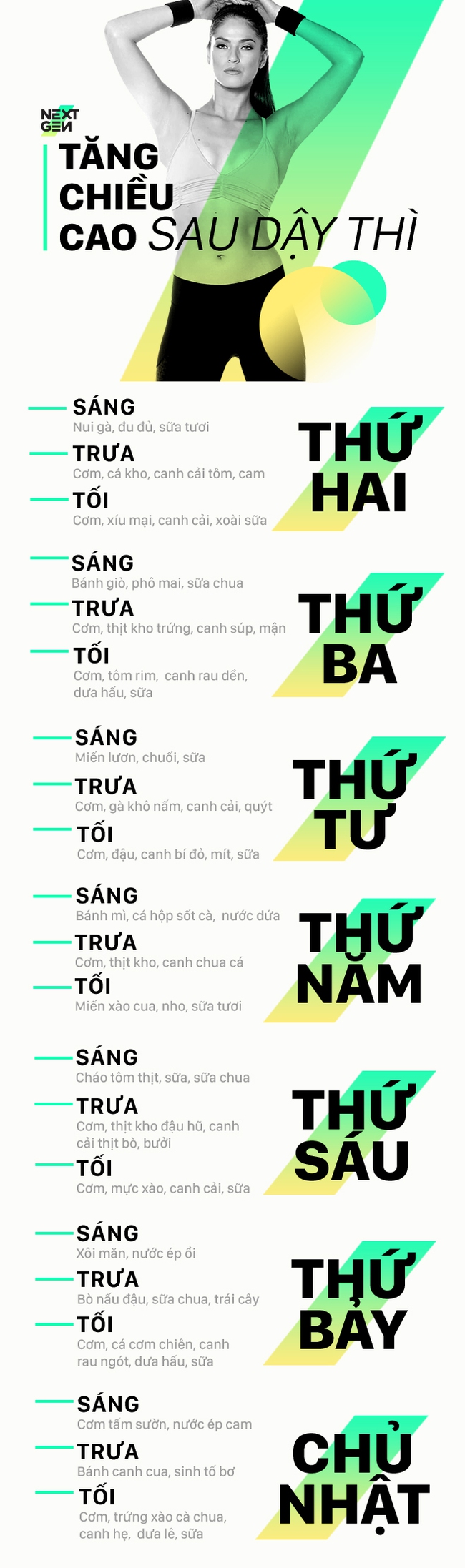 Qua tuổi dậy thì vẫn có thể cao lên nhờ thực đơn trong 7 ngày này - Ảnh 2.