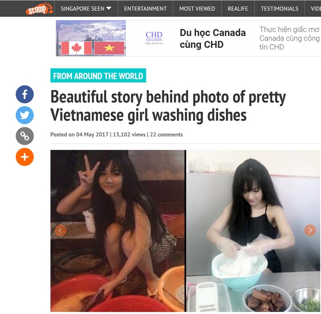 Hot girl rửa bát Việt Nam bất ngờ được báo Hàn, Singapore khen ngợi hết lời - Ảnh 3.