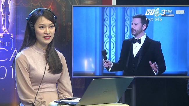 Oscar 2017: Cô nàng bắn 7 thứ tiếng Khánh Vy vinh dự khi được thuyết minh trực tiếp trên đài truyền hình - Ảnh 3.