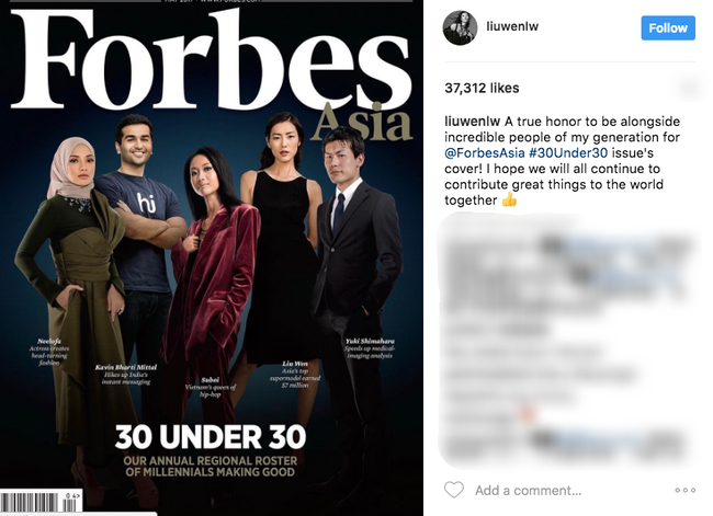 Siêu mẫu châu Á Liu Wen hào hứng chia sẻ trang bìa Forbes Asia đứng cạnh Suboi - Ảnh 1.