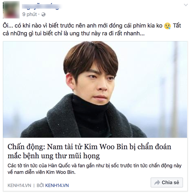 Dân mạng Việt và thế giới đồng loạt sững sờ trước tin Kim Woo Bin bị ung thư vòm họng - Ảnh 5.