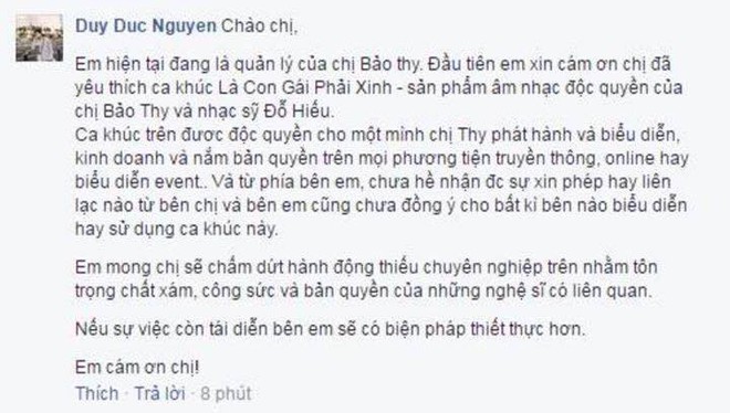 Bảo Thy buồn và khó chịu khi Quỳnh Nga sử dụng chùa ca khúc Là con gái phải xinh - Ảnh 3.