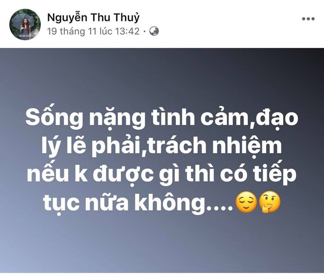 Thu Thủy liên tục đăng tải status buồn bã, cô đơn suốt nhiều tháng giữa thời điểm xuất hiện tin đồn ly hôn - Ảnh 2.