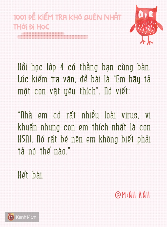 Hãy kể lại một bài làm kiểm tra khó quên nhất của bạn đi nào! - Ảnh 11. Hãy kể lại một bài làm kiểm tra khó quên nhất của bạn đi nào! - Ảnh 11.