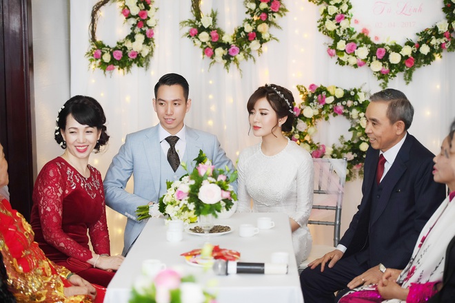 Ngắm những khoảnh khắc hạnh phúc ngọt ngào của Tú Linh và chồng trong đám cưới - Ảnh 2.