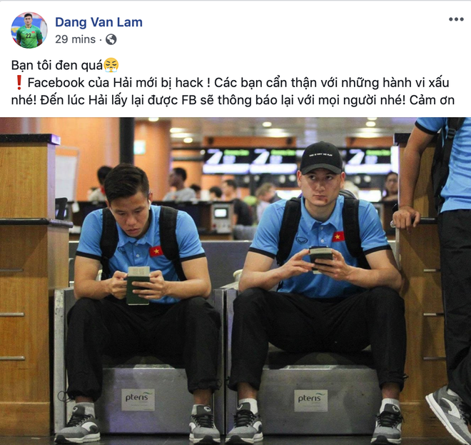 Một tuyển thủ Việt Nam bị hack Facebook: Văn Lâm tức giận, Đức Chinh buông lời đắng cay - Ảnh 1.