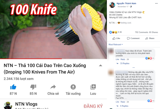 Nhận gạch đá nhưng NTN Vlogs vẫn tiếp tục ra video thách thức dư luận, tự hào với kỷ lục Dislike - Ảnh 1.