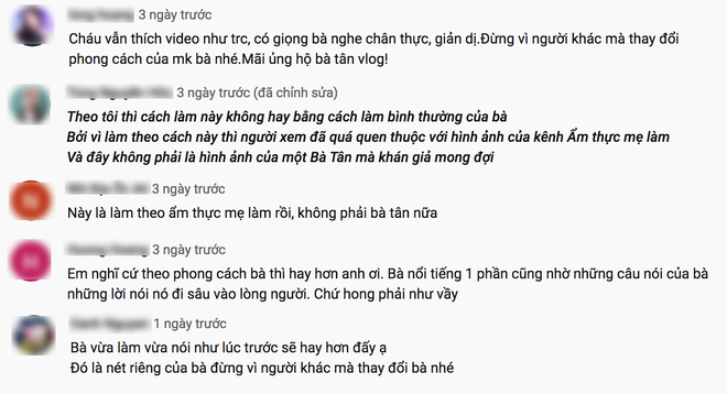 Đổi hướng làm clip theo style Ẩm thực mẹ làm, cư dân mạng lại đồng loạt kêu gọi bà Tân cứ là chính mình đi - Ảnh 6.