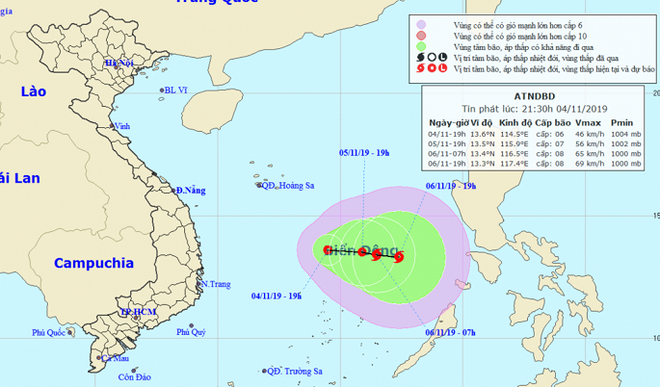 Áp thấp nhiệt đới giữa Biển Đông có khả năng mạnh lên thành bão trong 2 ngày tới - Ảnh 1.