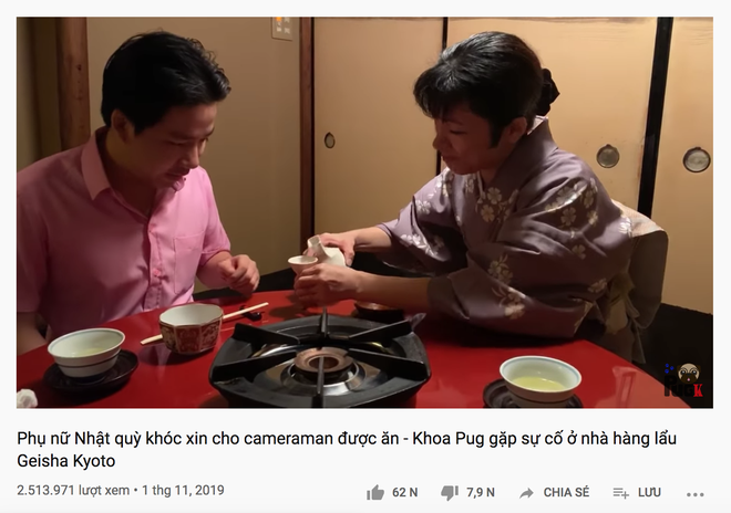 Bất chấp lùm xùm, loạt vlog ở Nhật của Khoa Pug vẫn đạt triệu view và đang tăng mạnh, cao nhất vẫn là video dính phốt thiếu tôn trọng phụ nữ - Ảnh 2.