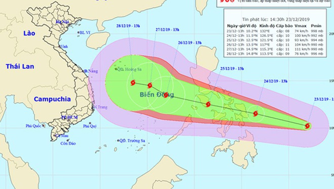 Bão PHANFONE giật cấp 13 sầm sập hướng vào biển Đông thời điểm cuối năm - Ảnh 1.