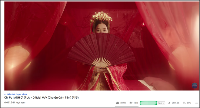 MV “Anh ơi ở lại” của Chi Pu âm thầm leo thẳng Top 1 Trending Youtube, cán mốc gần 7 triệu lượt xem sau gần 2 ngày ra mắt - Ảnh 1.