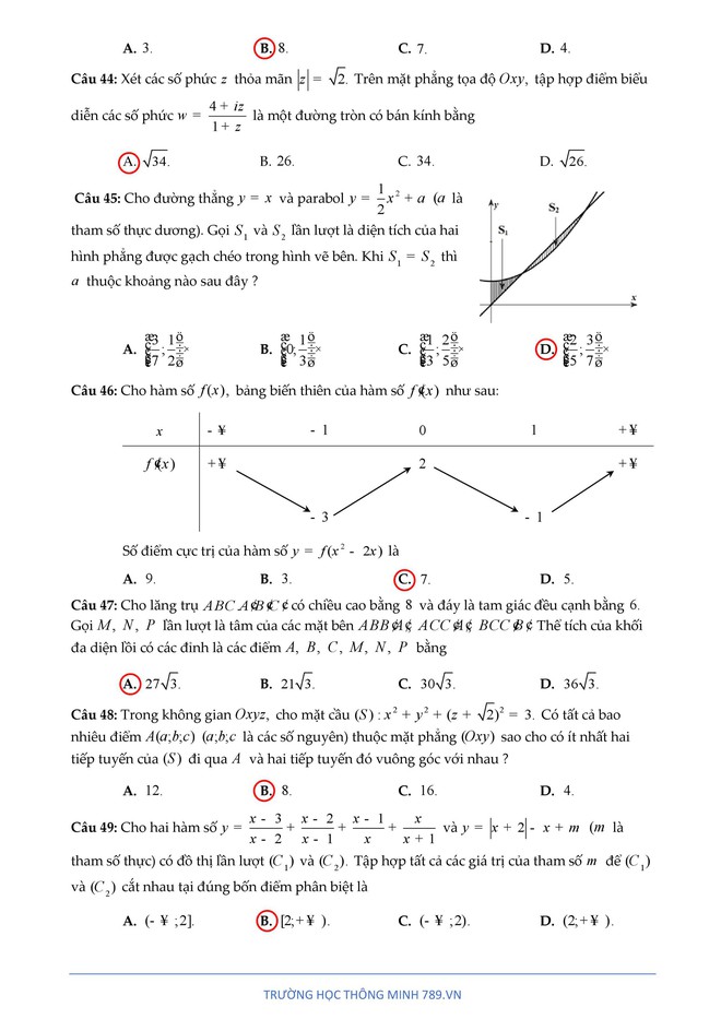 Gợi ý giải chi tiết đề thi Toán THPT quốc gia 2019 - Ảnh 7.