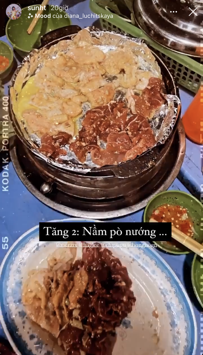 Xem hội chị em Chi Pu oanh tạc Hà Nội mà thèm: một tối ăn tận 4 cữ, hết nướng lại đến lẩu - Ảnh 4. Xem hội chị em Chi Pu oanh tạc Hà Nội mà thèm: một tối ăn tận 4 cữ, hết nướng lại đến lẩu - Ảnh 4.