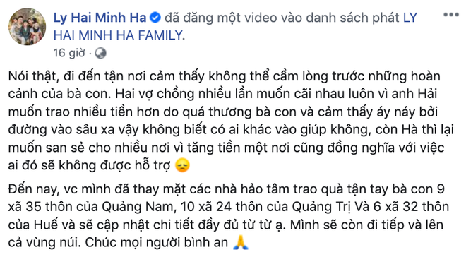 Vợ chồng Lý Hải - Minh Hà đồng hành đến cứu trợ miền Trung, chia sẻ từng muốn cãi nhau vì chuyện tặng tiền cho bà con - Ảnh 2. Vợ chồng Lý Hải - Minh Hà đồng hành đến cứu trợ miền Trung, chia sẻ từng muốn cãi nhau vì chuyện tặng tiền cho bà con - Ảnh 2.