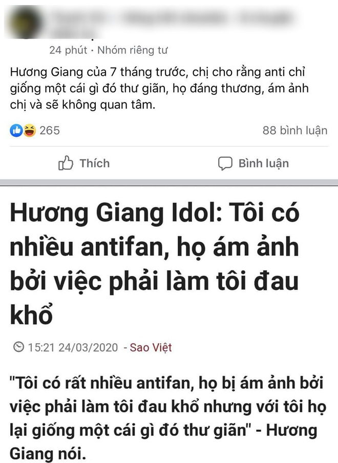 Tranh cãi phát ngôn của Hương Giang 7 tháng trước và hiện tại: Antifan giống một cái gì đó thư giãn, họ mới là đáng thương nhất - Ảnh 3. Tranh cãi phát ngôn của Hương Giang 7 tháng trước và hiện tại: Antifan giống một cái gì đó thư giãn, họ mới là đáng thương nhất - Ảnh 3.