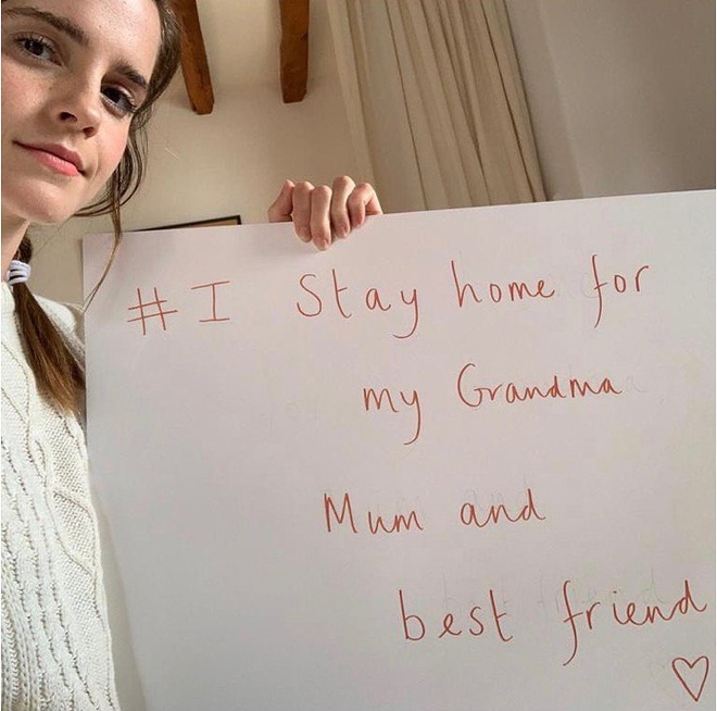 Emma Watson và loạt sao quốc tế cùng nhau Tôi Ở Nhà giữa bão Covid-19: Chúng ta ở nhà, vì tính mạng của người thân và bạn bè - Ảnh 1.