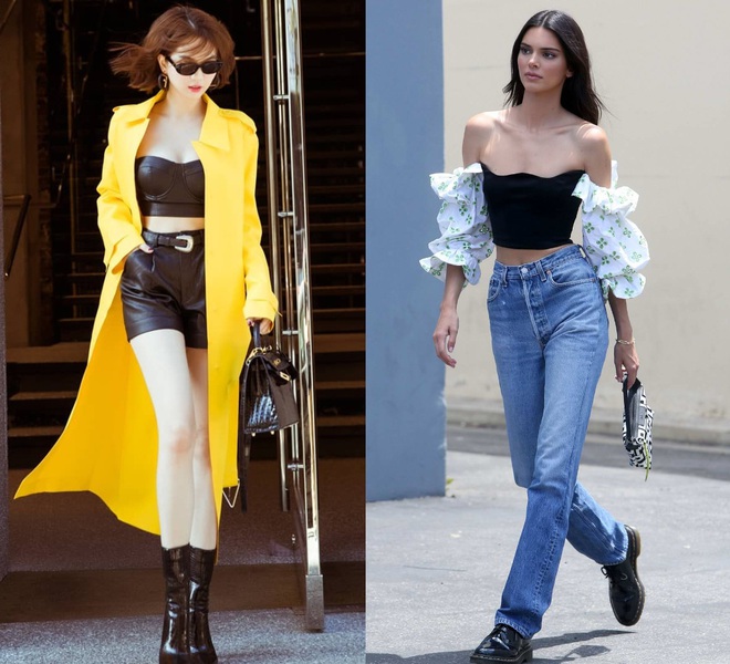 Có đến hơn 10 lần Ngọc Trinh diện crop top đọ dáng một 9 một 10 với Kendall Jenner, thực tế ai đỉnh hơn? - Ảnh 11.