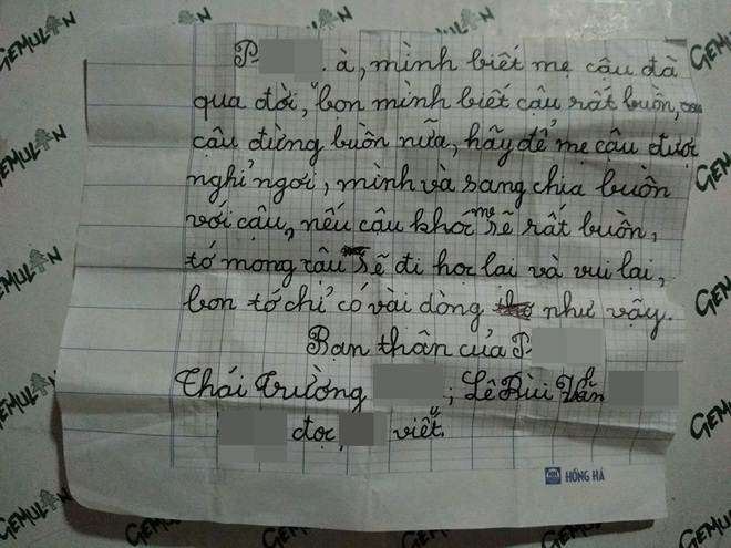 Lá thư của 2 bé trai 8 tuổi gửi bạn thân vừa mất mẹ khiến ai cũng rưng rưng: Hãy để mẹ được nghỉ ngơi, nếu cậu khóc mẹ sẽ rất buồn - Ảnh 2.
