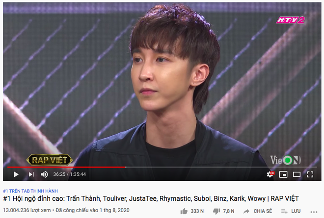 2 màn trình diễn kéo nhau lên top trending giúp King Of Rap dẫn trước Rap Việt về số lượng, nhưng vẫn không thể hạ gục #1 của đối thủ - Ảnh 3. 2 màn trình diễn kéo nhau lên top trending giúp King Of Rap dẫn trước Rap Việt về số lượng, nhưng vẫn không thể hạ gục #1 của đối thủ - Ảnh 3.