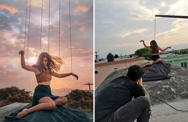 Loạt hậu trường khó đỡ của những bức ảnh long lanh trên Instagram khiến dân tình phải nể phục óc sáng tạo của hội phó nháy - Ảnh 9.