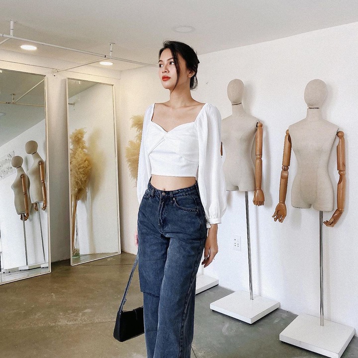 Crop top cổ vuông vừa sexy lại sang chảnh, nàng nào diện lên cũng xinh xẻo hơn vài phần - Ảnh 13.