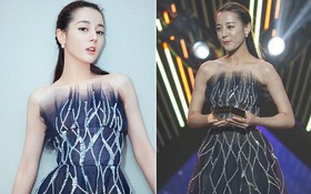 Ảnh tự đăng thì đẹp mĩ miều, nhưng hình quay trực tiếp lại lộ rõ lỗi makeup của Địch Lệ Nhiệt Ba