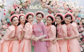 Dàn người đẹp Hoa hậu Việt Nam 2020 bê tráp trong đám hỏi của Top 5 Phạm Thị Phương Quỳnh