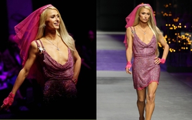 Kiều nữ Paris Hilton trở lại sàn diễn sau khi kết hôn