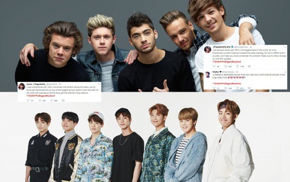 Đến Mỹ, BTS được giới thiệu là "nhóm nhạc nổi tiếng nhất thế giới" khiến fan One Direction tức giận