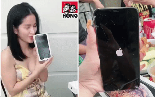 Góc đập hộp: iPhone XS Max vừa mua đã rơi vỡ màn hình, cô gái xinh đẹp lập kỷ lục với cú "lỡ tay" đắt đỏ nhất MXH