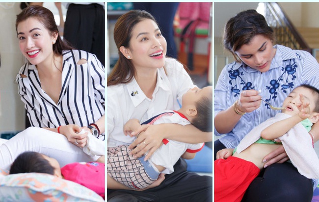 Phạm Hương, Lệ Hằng cùng Hoa hậu Dominica giản dị về Củ Chi làm từ thiện