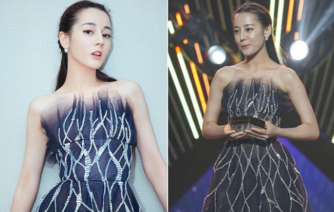Ảnh tự đăng thì đẹp mĩ miều, nhưng hình quay trực tiếp lại lộ rõ lỗi makeup của Địch Lệ Nhiệt Ba