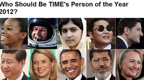 Psy vào bảng bình chọn "nhân vật năm 2012" của TIME 2