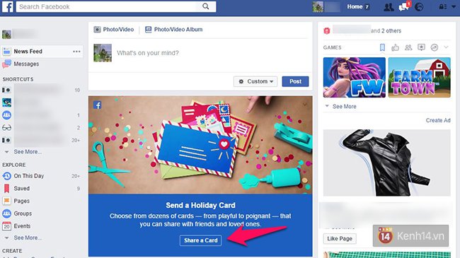 Noel đến rồi, Facebook đã tung ra rất nhiều chiếc thiệp dễ thương dành cho các bạn đây - Ảnh 1.