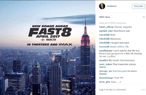 Fan sôi sục khi tấm poster đầu tiên của Fast & Furious 8 lộ diện - Ảnh 1.
