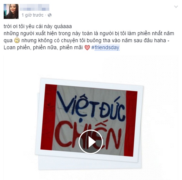 Facebook ngập tràn clip kỷ niệm ngày tình bạn của cư dân mạng - Ảnh 1.