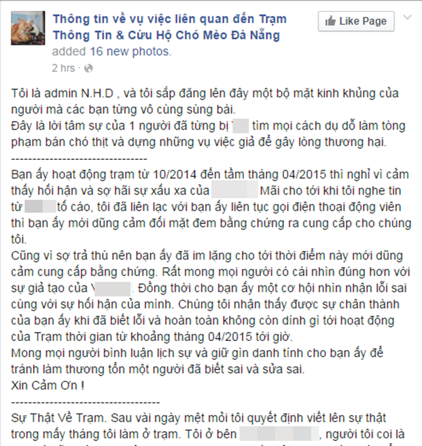 Cựu quản l&yacute; Trạm cứu hộ cung cấp những sự thật g&acirc;y sốc về kẻ bị tố b&aacute;n ch&oacute; m&egrave;o v&agrave;o qu&aacute;n thịt cầy - Ảnh 2.