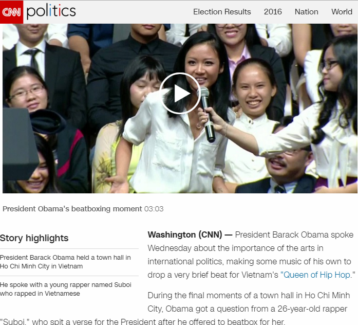 Đài CNN đăng tin và gọi Suboi là 