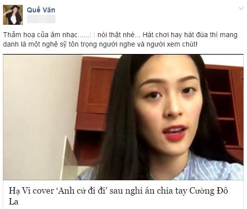 Quế Vân bất ngờ chê Hạ Vi là thảm họa âm nhạc vì cover Anh cứ đi đi - Ảnh 2.