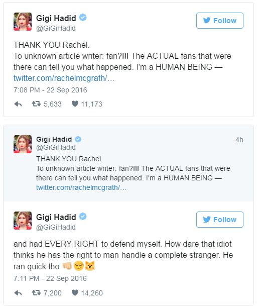 Gigi Hadid hốt hoảng vùng vẫy khi bị nhà báo biến thái sàm sỡ giữa đường - Ảnh 4.