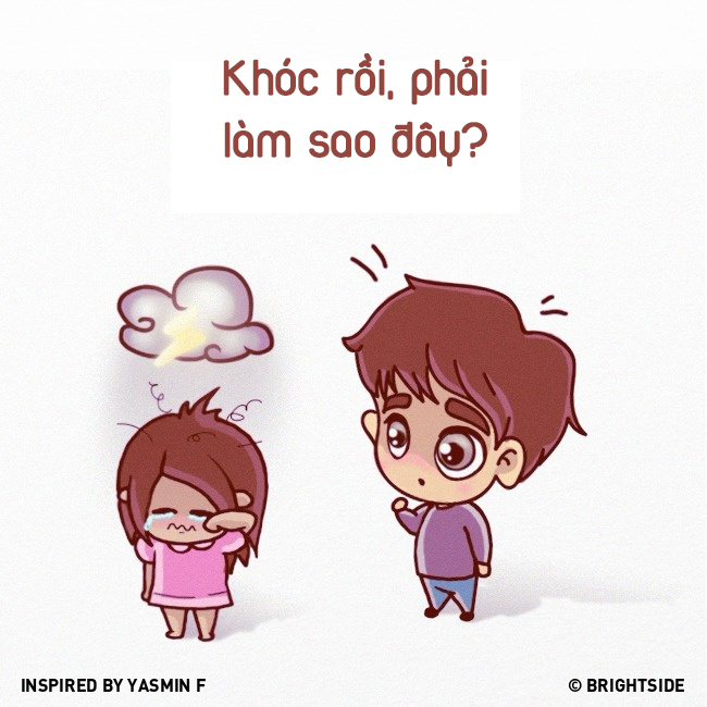 Tranh vui: Trăm mưu ngh&igrave;n kế dỗ d&agrave;nh khi con g&aacute;i kh&oacute;c! - Ảnh 1.