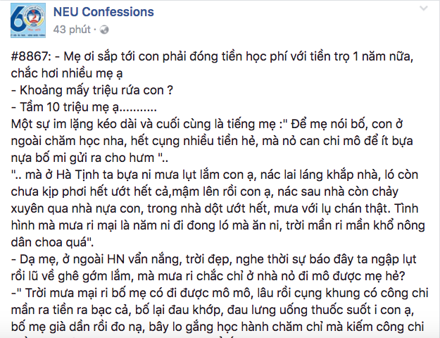 Thắt lòng cuộc nói chuyện của người mẹ đang chịu lũ ở miền Trung với đứa con học xa nhà - Ảnh 1.