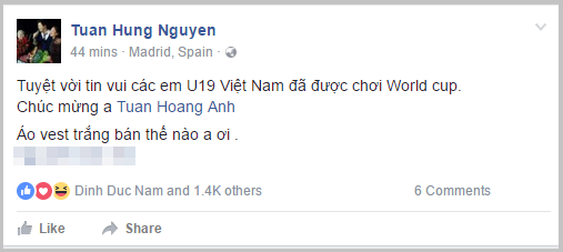 MC Phan Anh, Tuấn Hưng... cũng phát cuồng với chiến tích dự World Cup của U19 Việt Nam - Ảnh 5.