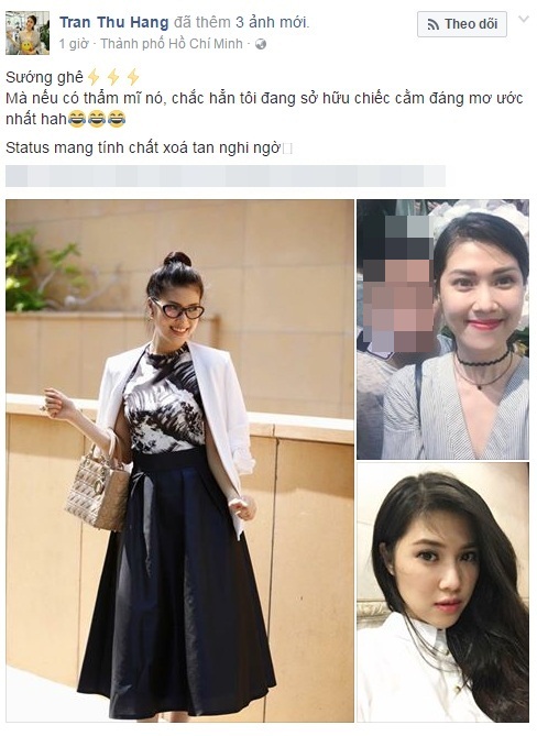 Si&ecirc;u mẫu Thu Hằng đ&aacute;p trả tin đồn thẩm mỹ: Nếu c&oacute; chắc hẳn t&ocirc;i đang sở hữu chiếc cằm đ&aacute;ng mơ ước - Ảnh 1.