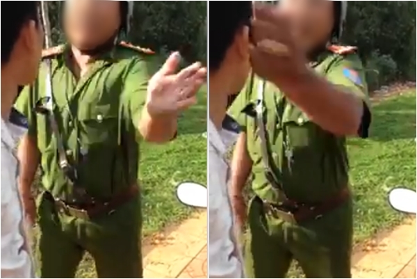 Kh&ocirc;ng tin lời đe dọa, nam thanh ni&ecirc;n ăn trọn c&uacute; t&aacute;t từ cảnh s&aacute;t trật tự - Ảnh 3.