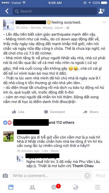 Du học sinh Việt Nam ở Nhật Bản chia sẻ về trận động đất 7,3 độ vừa xảy ra - Ảnh 1.