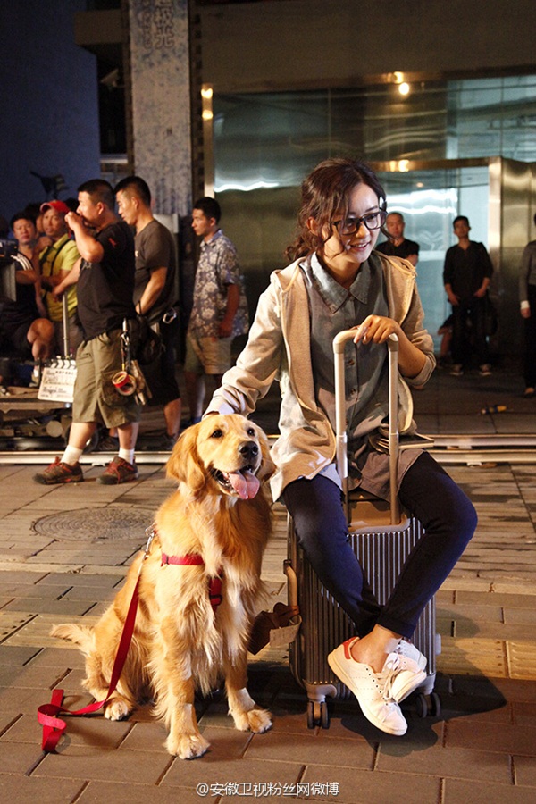 Triệu Lệ Dĩnh đáng yêu dắt cún đi dạo trong phim mới - Ảnh 4.