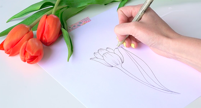 Học vẽ 3 kiểu hoa dễ như đùa mà vẫn đẹp - Ảnh 7.