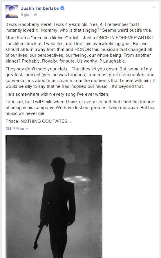 Tổng thống Obama, G-Dragon v&agrave; c&aacute;c si&ecirc;u sao thương tiếc sự ra đi của Prince - Ảnh 10.